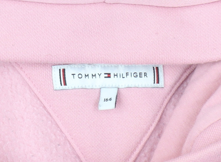 Tommy Hilfiger Girls Pink Hoodie Jacket Size 164