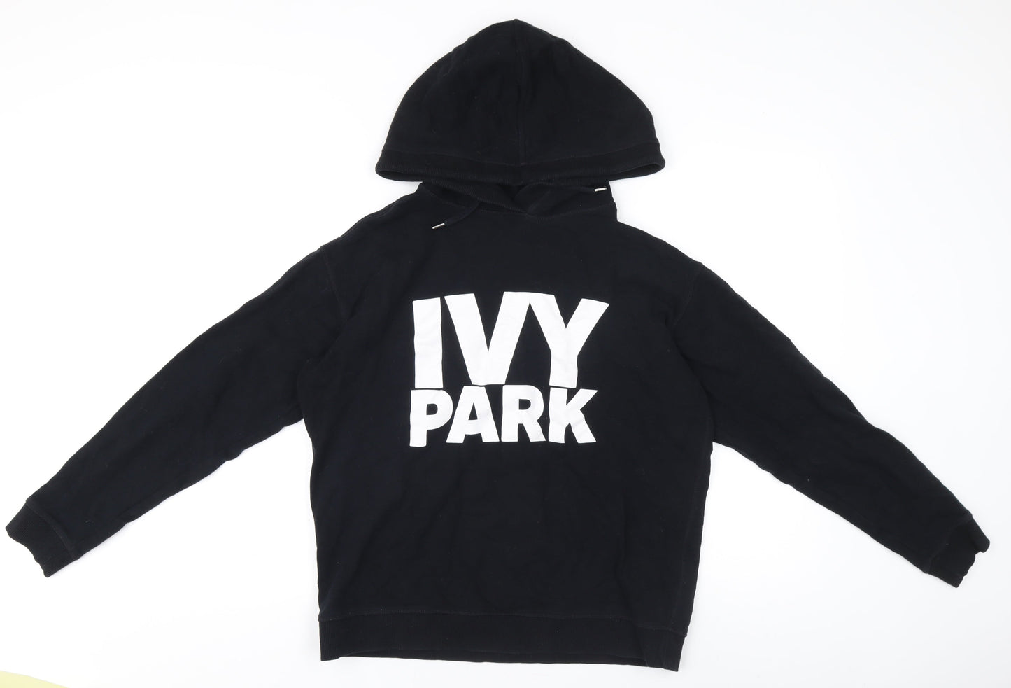 Ivy Park Women's Black Hooded Pullover Jumper
