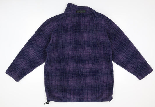 Craghoppers Men's Purple Check Full Zip Jumper Size S