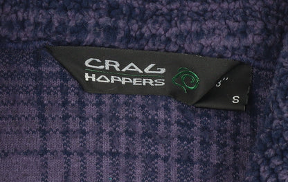 Craghoppers Men's Purple Check Full Zip Jumper Size S