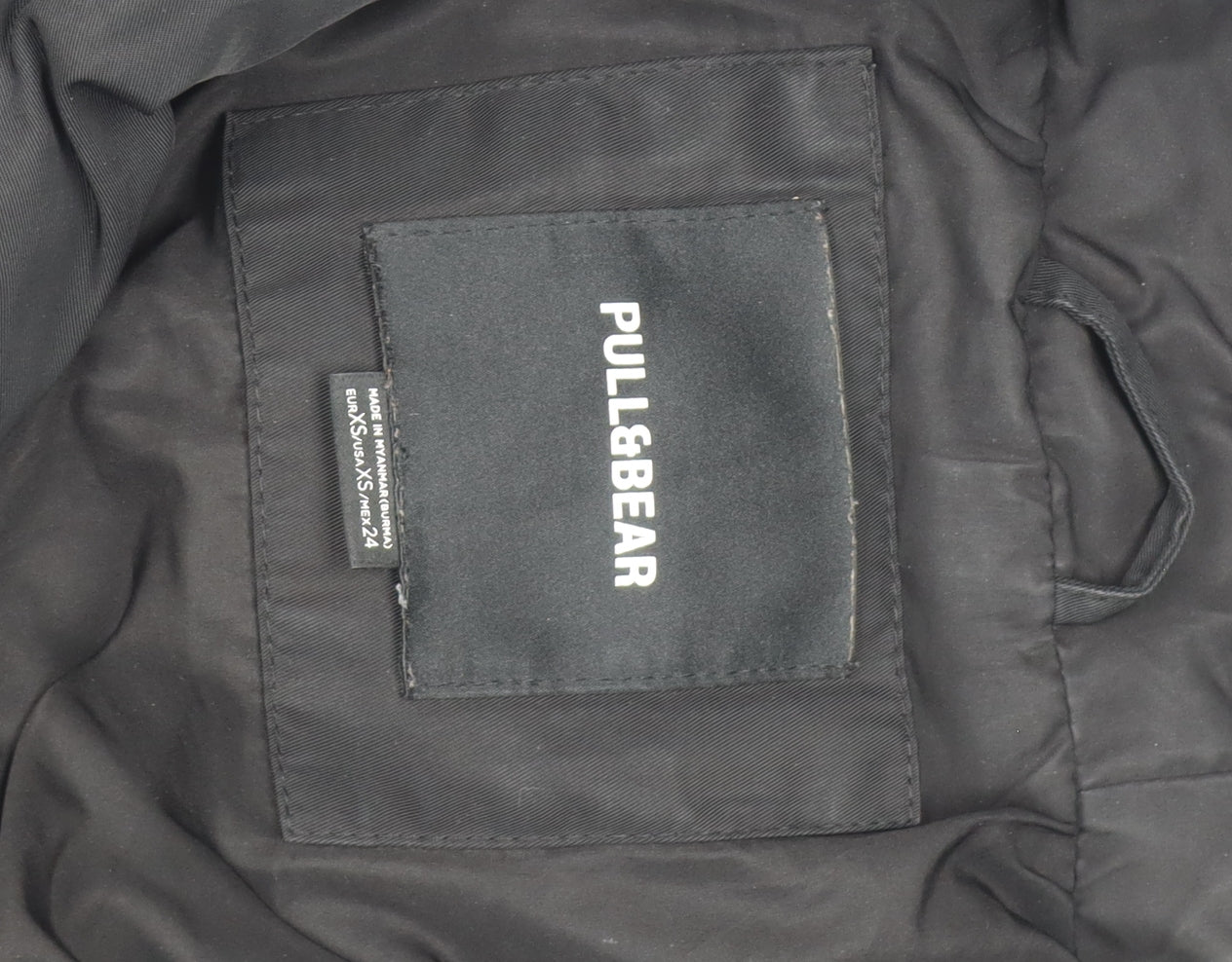 Pull & Bear Women's Black Long Puffer Jacket 2XS