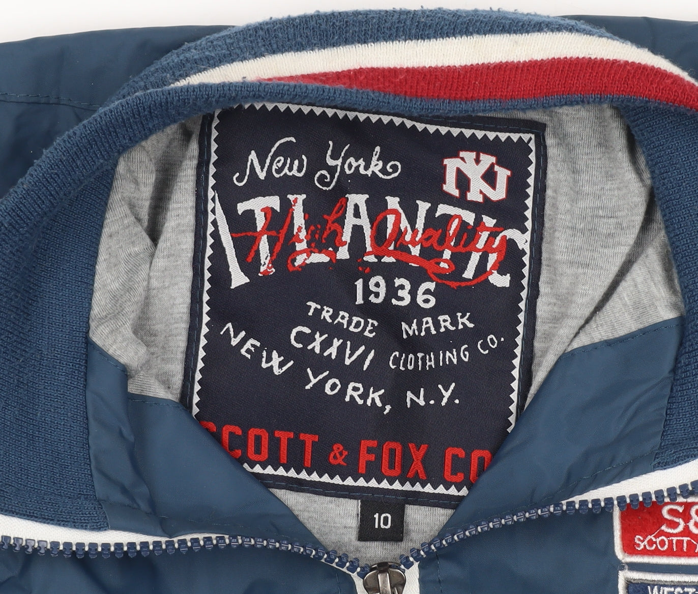 Scott & Fox Boys Blue Track Jacket, Size 10 Years
