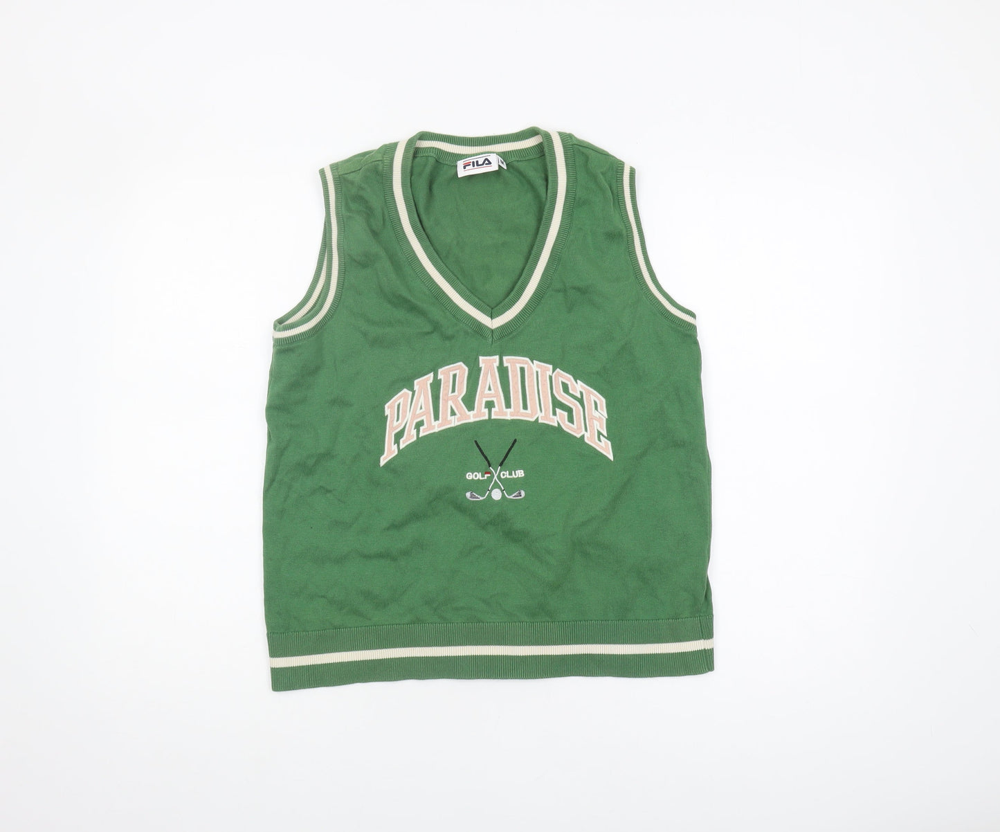 FILA Women's Green Cotton Sports Vest M
