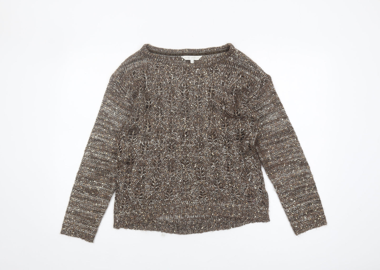 Womens UK Size 10 Rocha John Rocha Brown Pullover Jumper