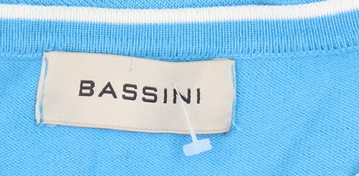 Bassini Women's Blue Pullover Jumper, Size M, Crew Neck
