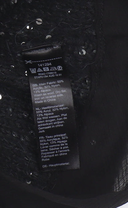 Monsoon Black Sequin Women's Sheath Dress Size 14