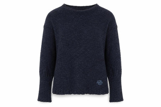 Superdry Womens Blue Knit Jumper L Round Neck