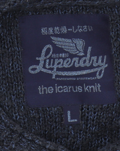 Superdry Womens Blue Knit Jumper L Round Neck