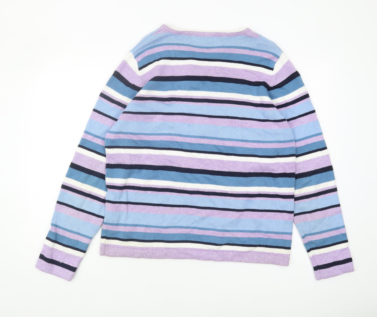 Womens UK Size L Isle Essentials Multicoloured Pullover Jumper