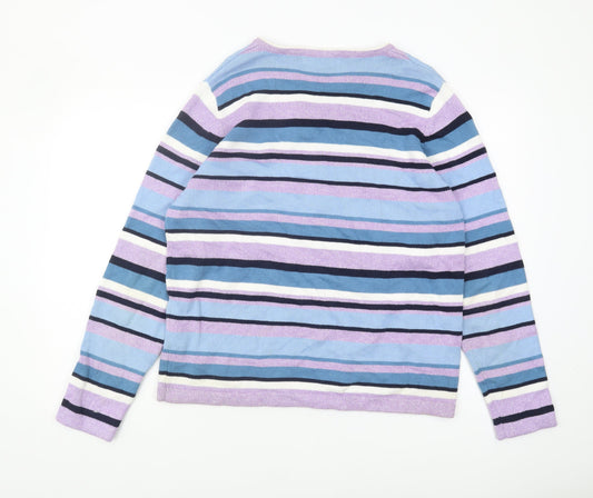 Womens UK Size L Isle Essentials Multicoloured Pullover Jumper
