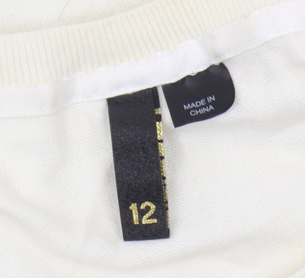 Womens UK Size 12 H&M Ivory  Jumper