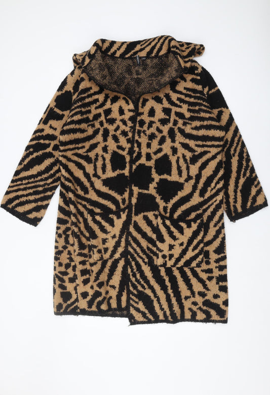 Womens UK Size 16/18 Capsule Brown Cardigan Jumper