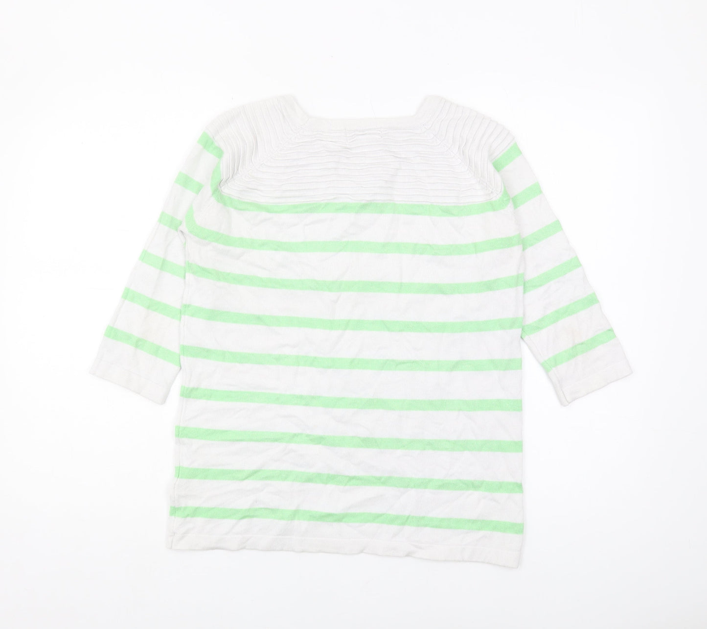 Bassini Women's Green Striped Jumper S/M