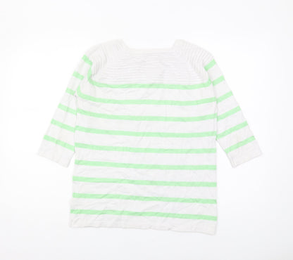 Bassini Women's Green Striped Jumper S/M