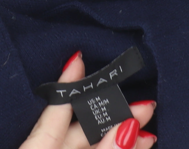 Womens UK Size M Tahari Blue Pullover Jumper