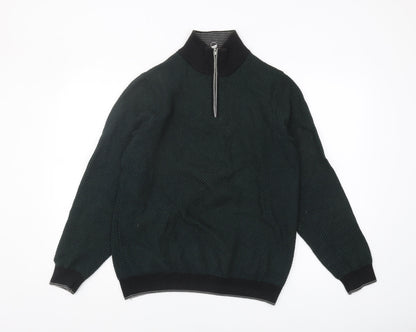 Marks and Spencer Men's Medium Green High Neck Jumper