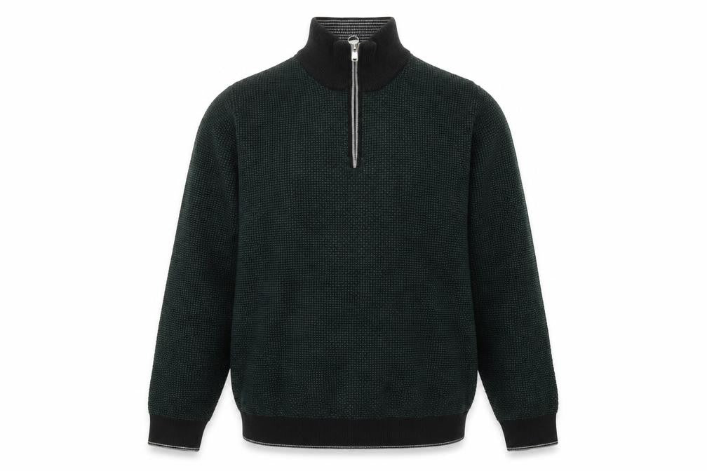 Mens UK Size M Marks and Spencer Green Full Zip Jumper