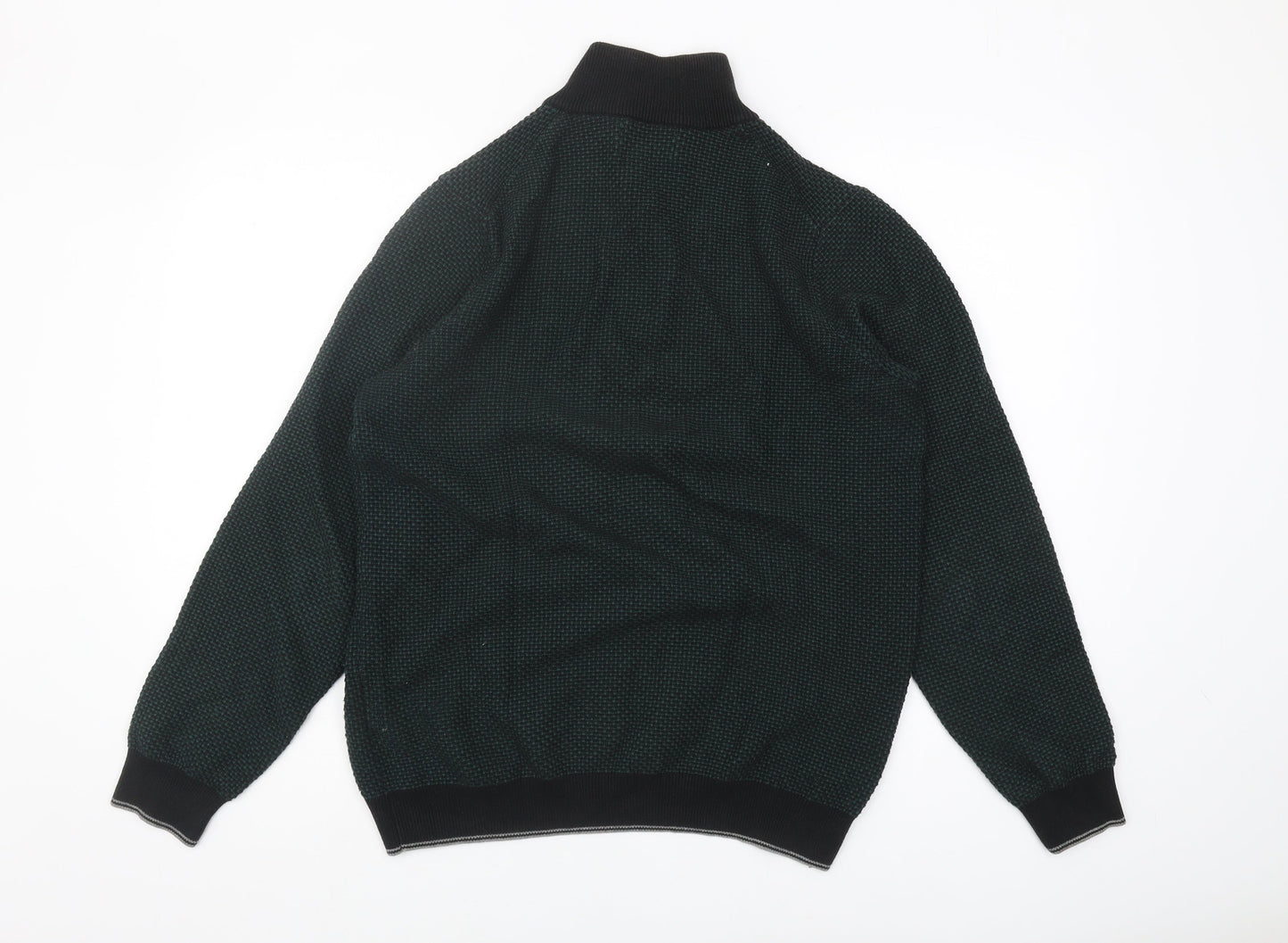 Marks and Spencer Men's Medium Green High Neck Jumper