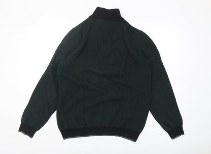 Marks and Spencer Men's Medium Green High Neck Jumper