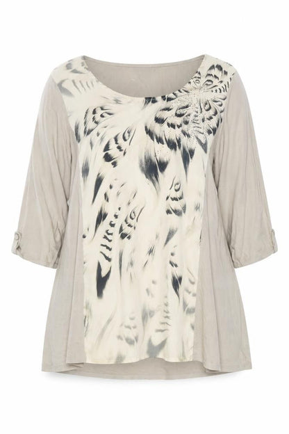 Womens UK Size XL Wallis Beige Tunic Blouse