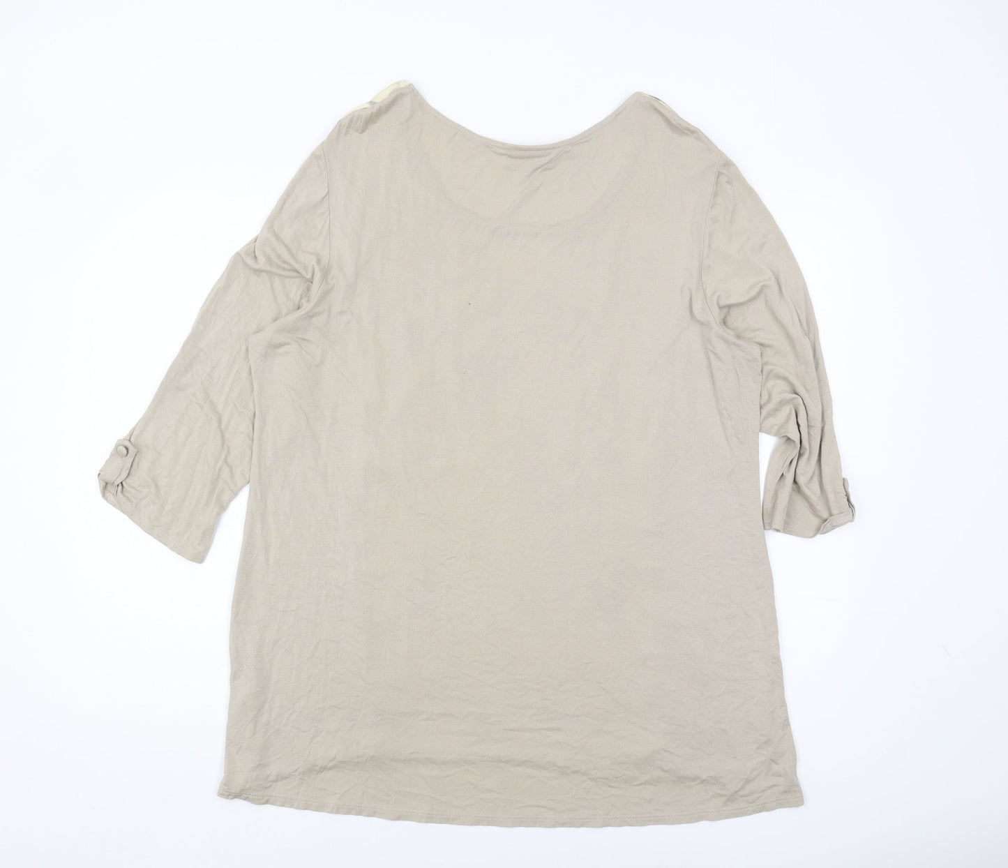 Womens UK Size XL Wallis Beige Tunic Blouse
