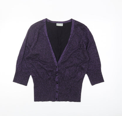 Womens UK Size 18 Wallis Purple Cardigan Jumper