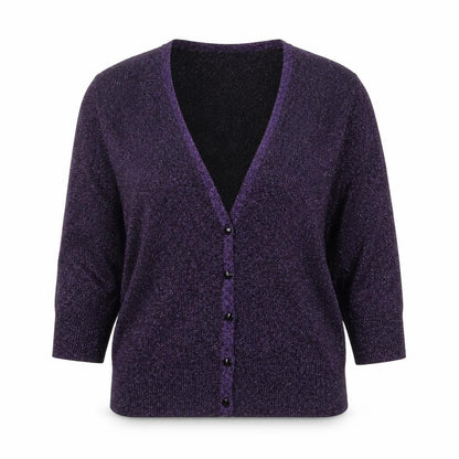 Womens UK Size 18 Wallis Purple Cardigan Jumper