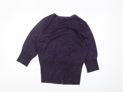 Womens UK Size 18 Wallis Purple Cardigan Jumper