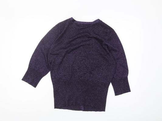 Womens UK Size 18 Wallis Purple Cardigan Jumper