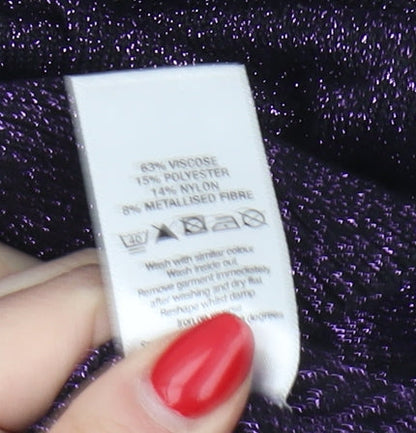 Womens UK Size 18 Wallis Purple Cardigan Jumper