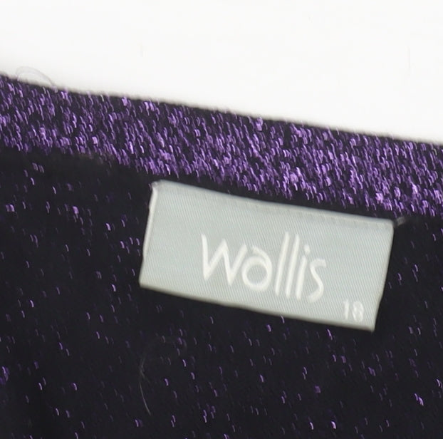 Womens UK Size 18 Wallis Purple Cardigan Jumper