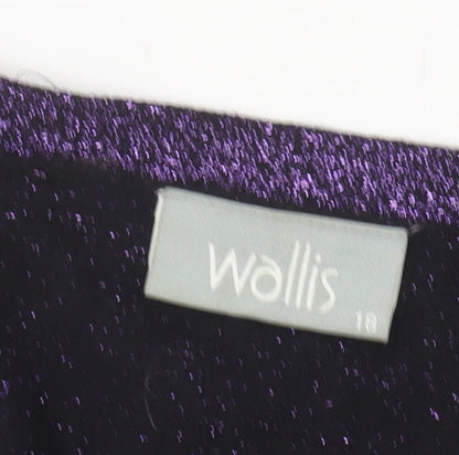 Womens UK Size 18 Wallis Purple Cardigan Jumper