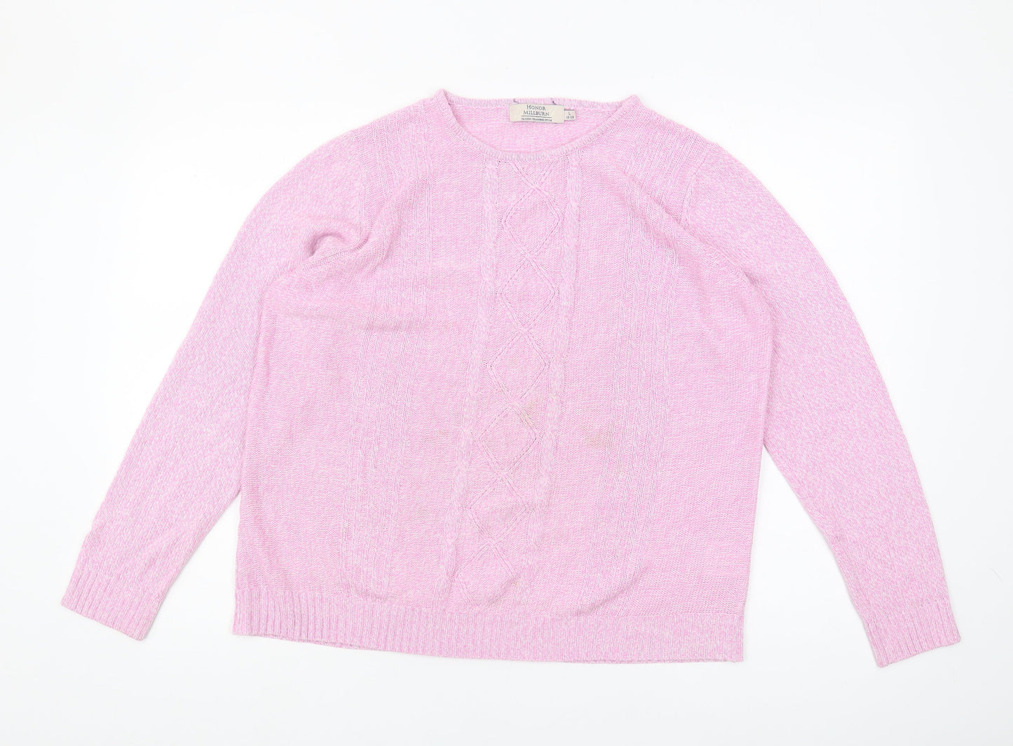 Womens UK Size L Honor Millburn Pink Pullover Jumper
