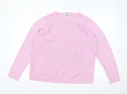 Womens UK Size L Honor Millburn Pink Pullover Jumper