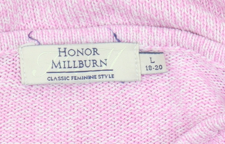 Womens UK Size L Honor Millburn Pink Pullover Jumper