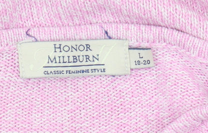 Womens UK Size L Honor Millburn Pink Pullover Jumper