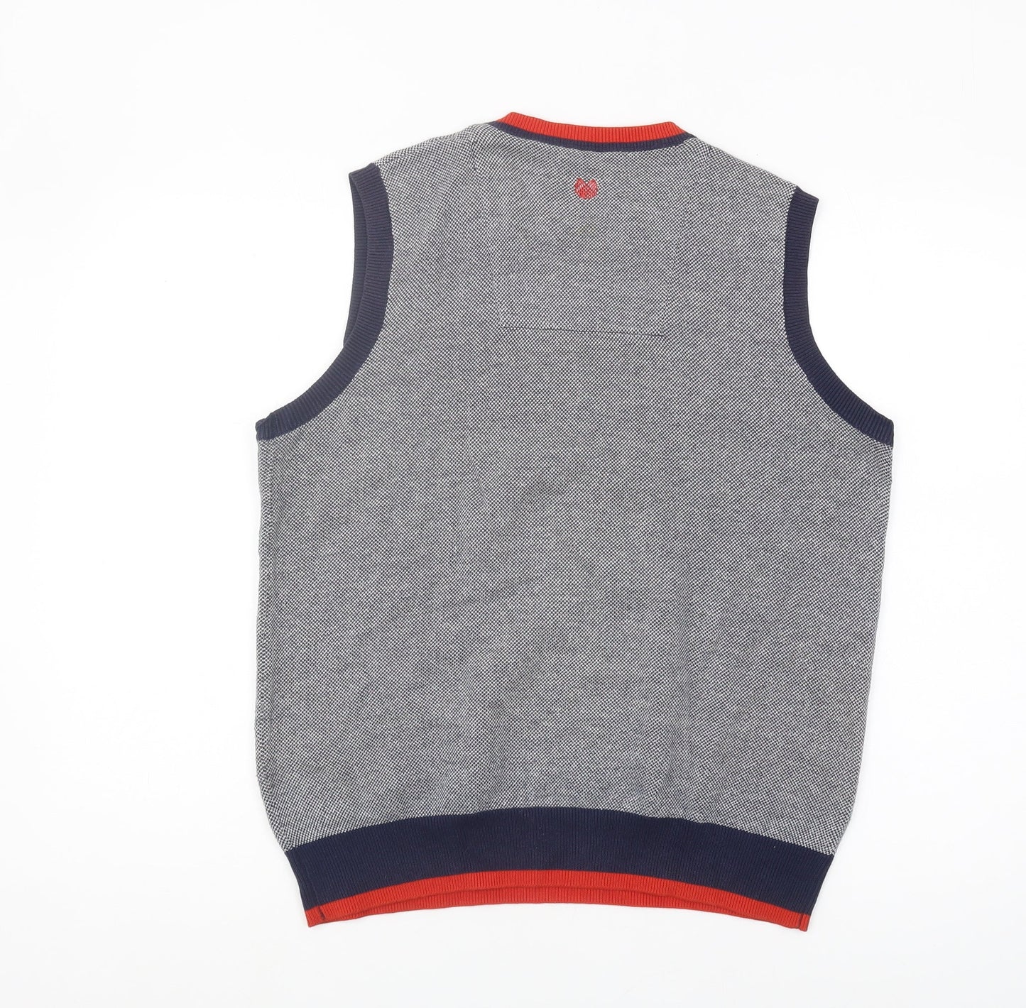 Palm Grove Men's Grey Vest M - Casual Sleeveless Jumper