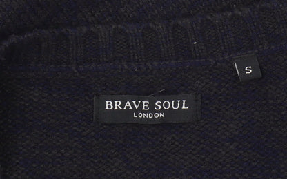 Womens UK Size S Brave Soul Black Cardigan Jumper