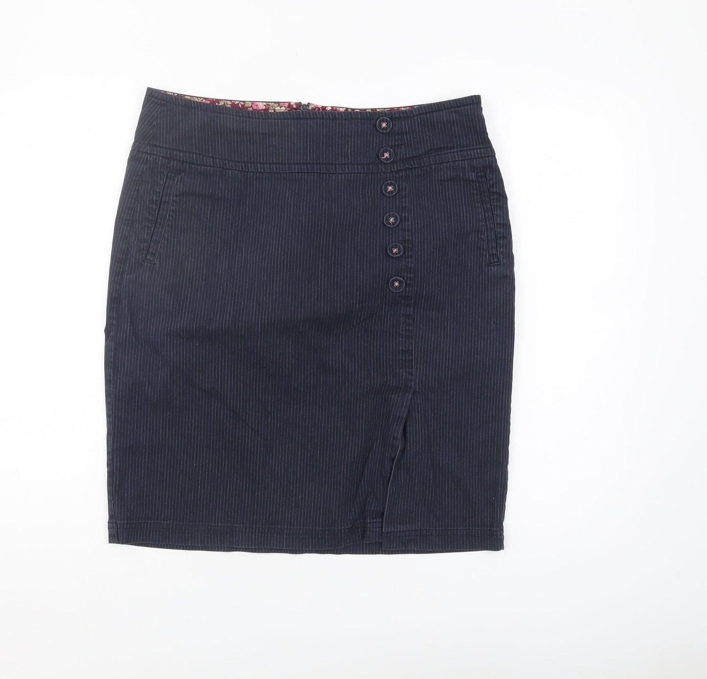 Laura Ashley Women's Blue Pencil Skirt, Size 10