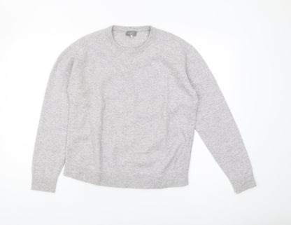 Jaeger Women's Grey Medium Crew Neck Pullover Jumper