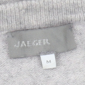 Jaeger Women's Grey Medium Crew Neck Pullover Jumper