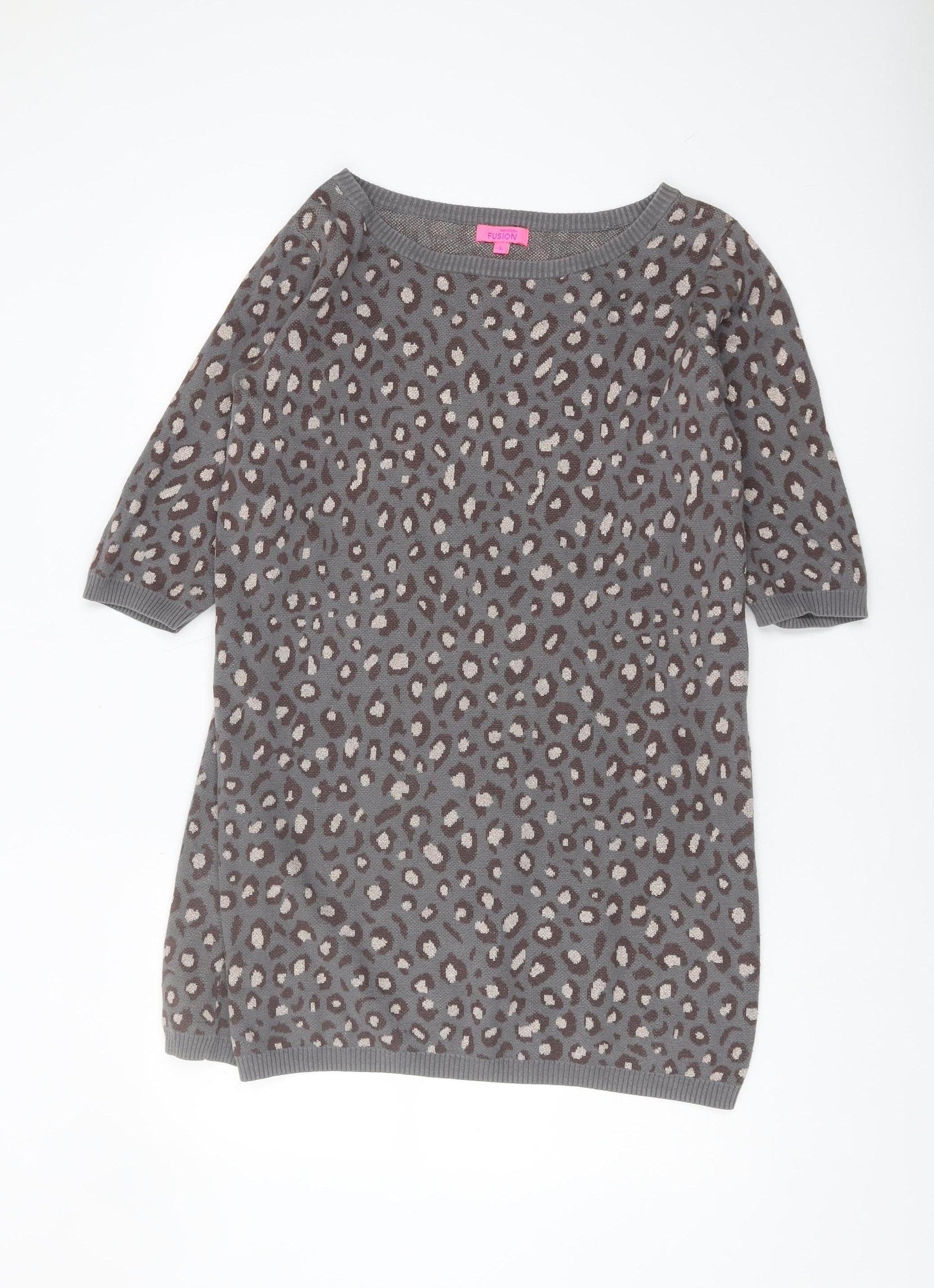Womens UK Size L Monsoon Grey Pullover Jumper
