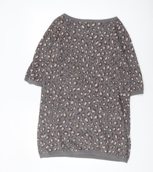 Womens UK Size L Monsoon Grey Pullover Jumper