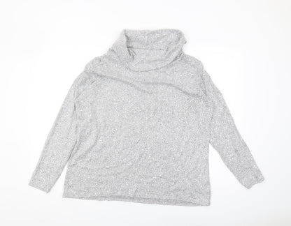 Womens UK Size M Isle Essentials Grey Pullover Jumper