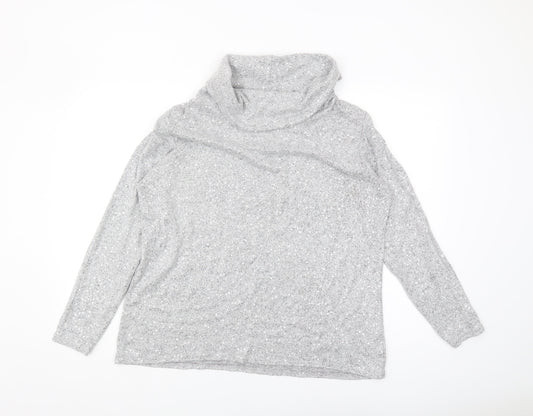 Womens UK Size M Isle Essentials Grey Pullover Jumper