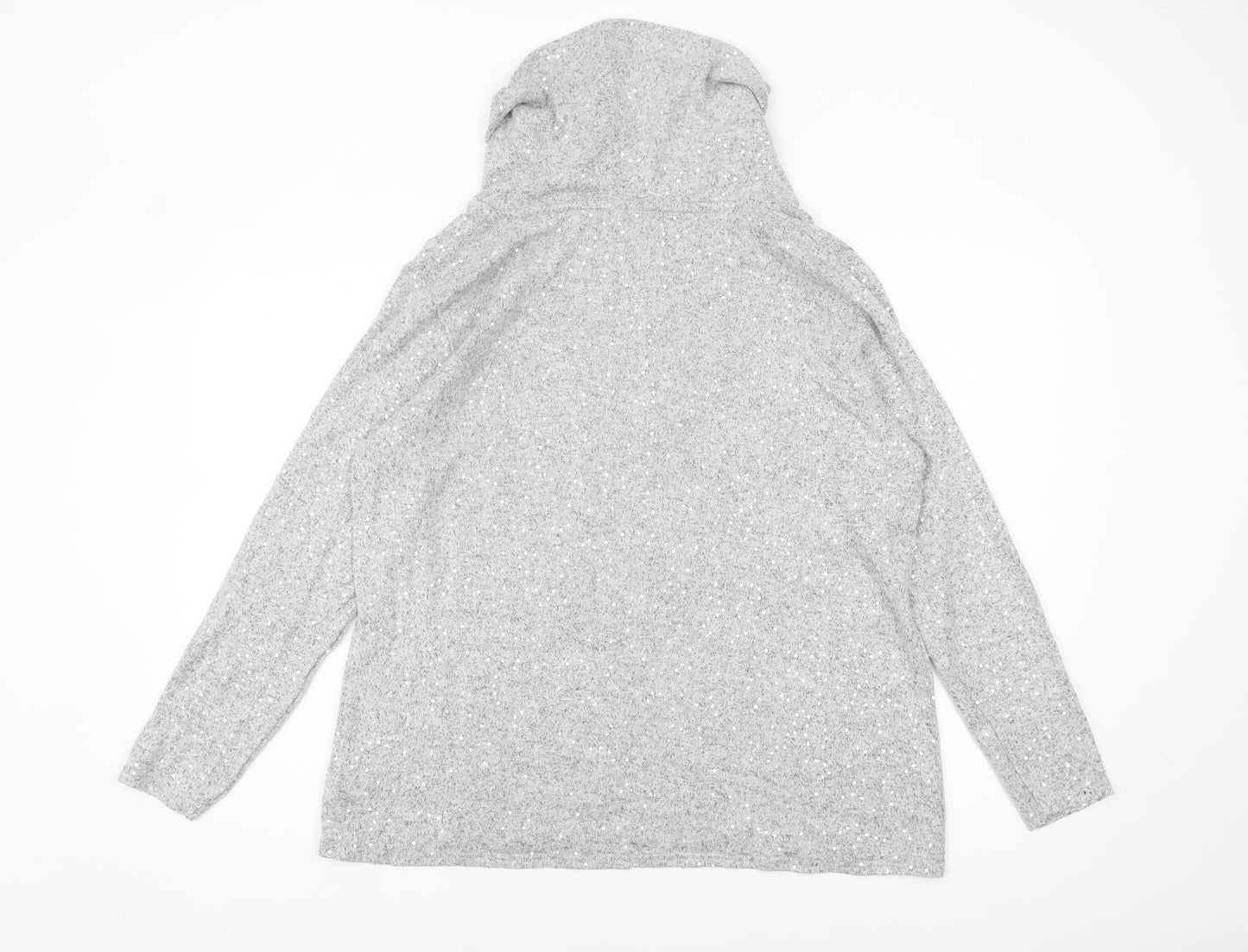 Womens UK Size M Isle Essentials Grey Pullover Jumper