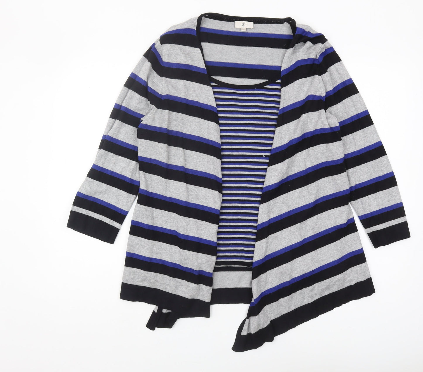 Womens UK Size L CC Multicoloured Cardigan Jumper