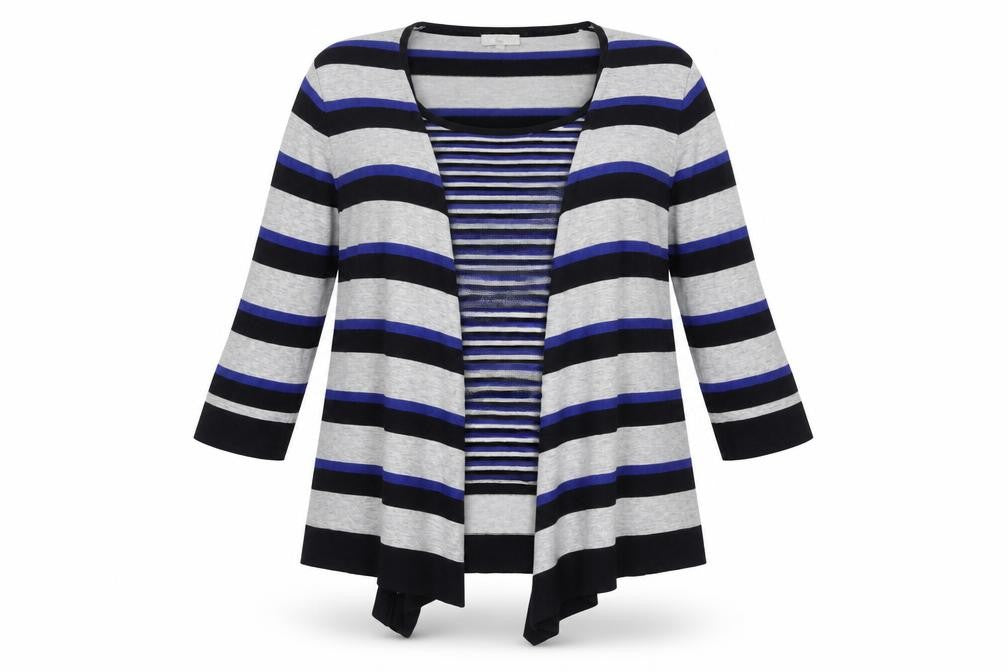 Country Casuals Women's Multicoloured Striped Cardigan L