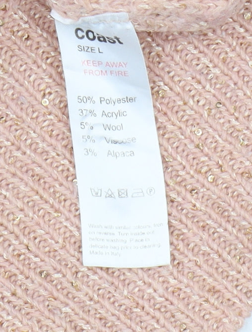 Womens UK Size L Coast Pink Pullover Jumper