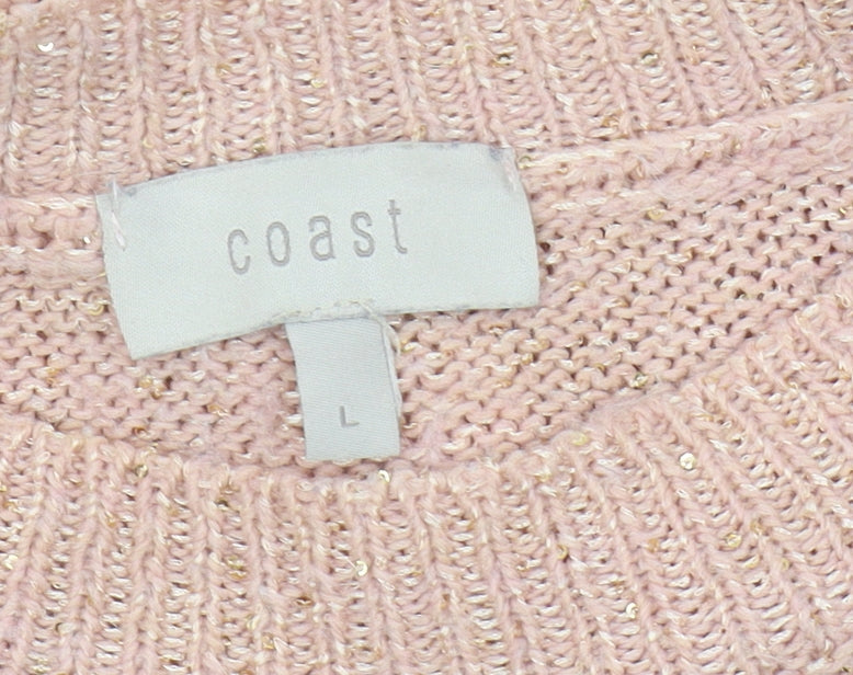 Womens UK Size L Coast Pink Pullover Jumper